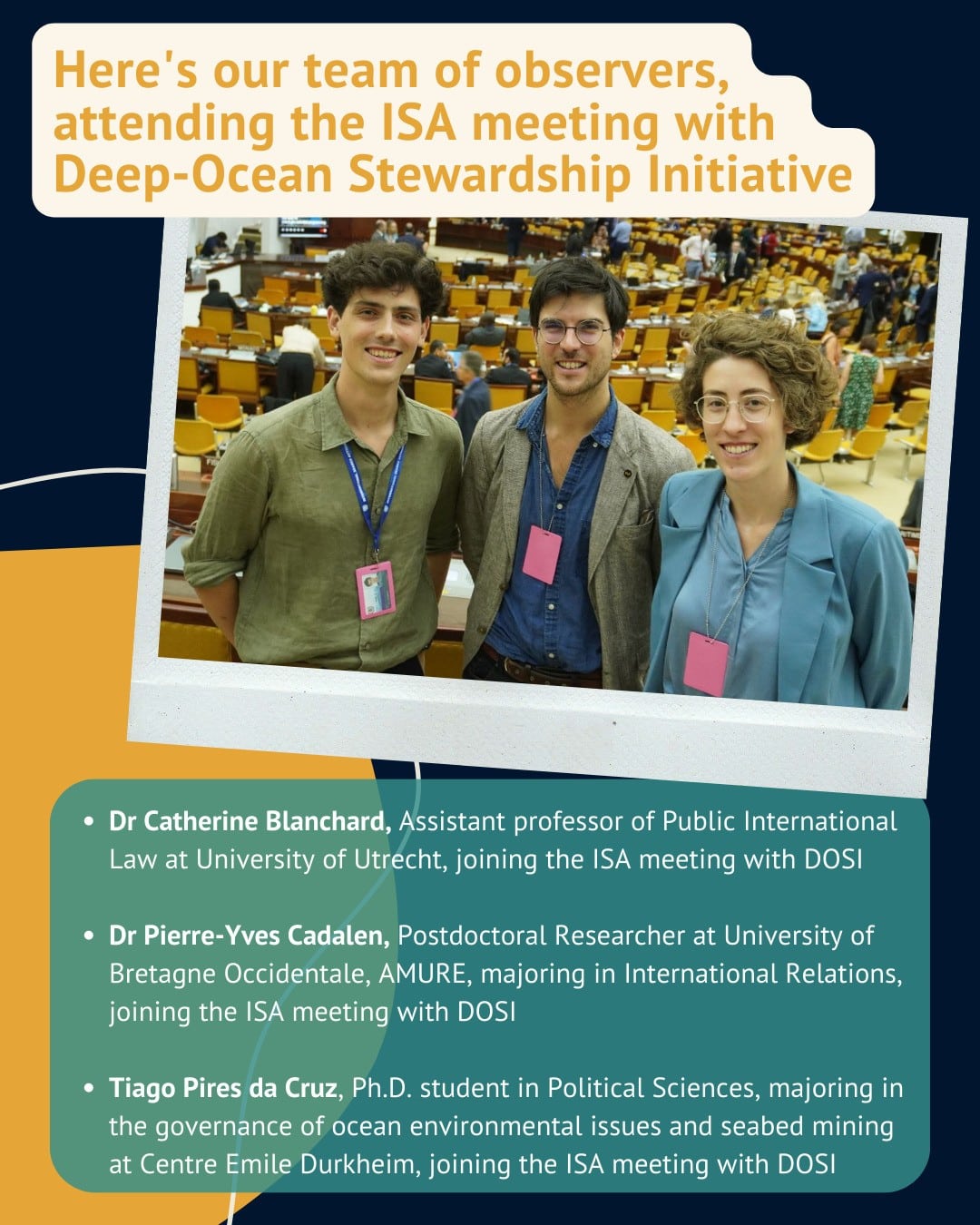 We follow & cover the ongoing #ISA28 negotiations at @isba_hq, and our authors are on-site observers in Kingston with @deepstewardship!
Meet the team 👆
#deepsea #deepseamining